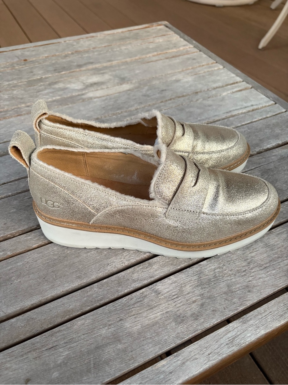 UGG women’s Atwater Metallic Loafers